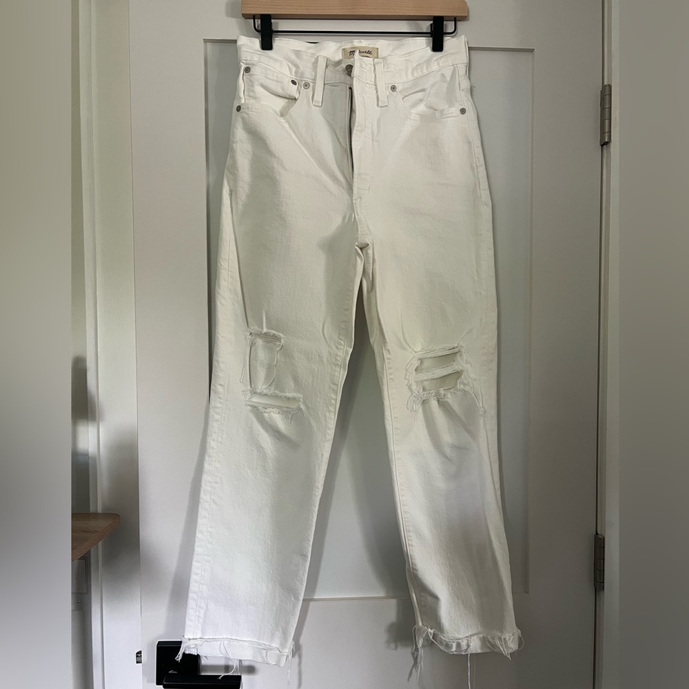 Madewell The Perfect Vintage Straight Leg Jeans with Distressed Knees